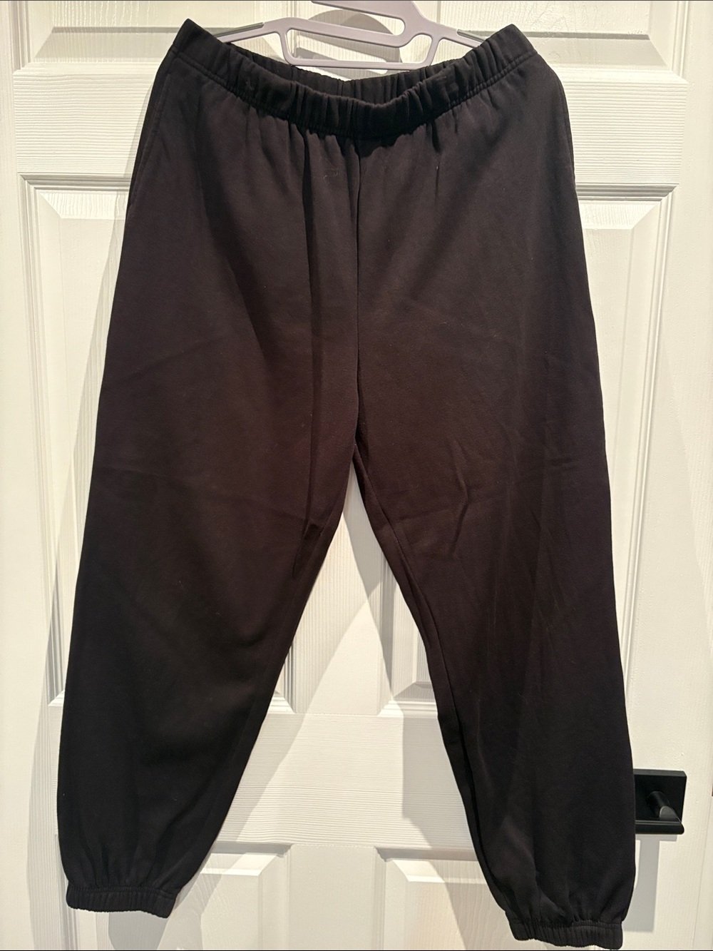 Black women’s Elastic-Waist Casual track pants